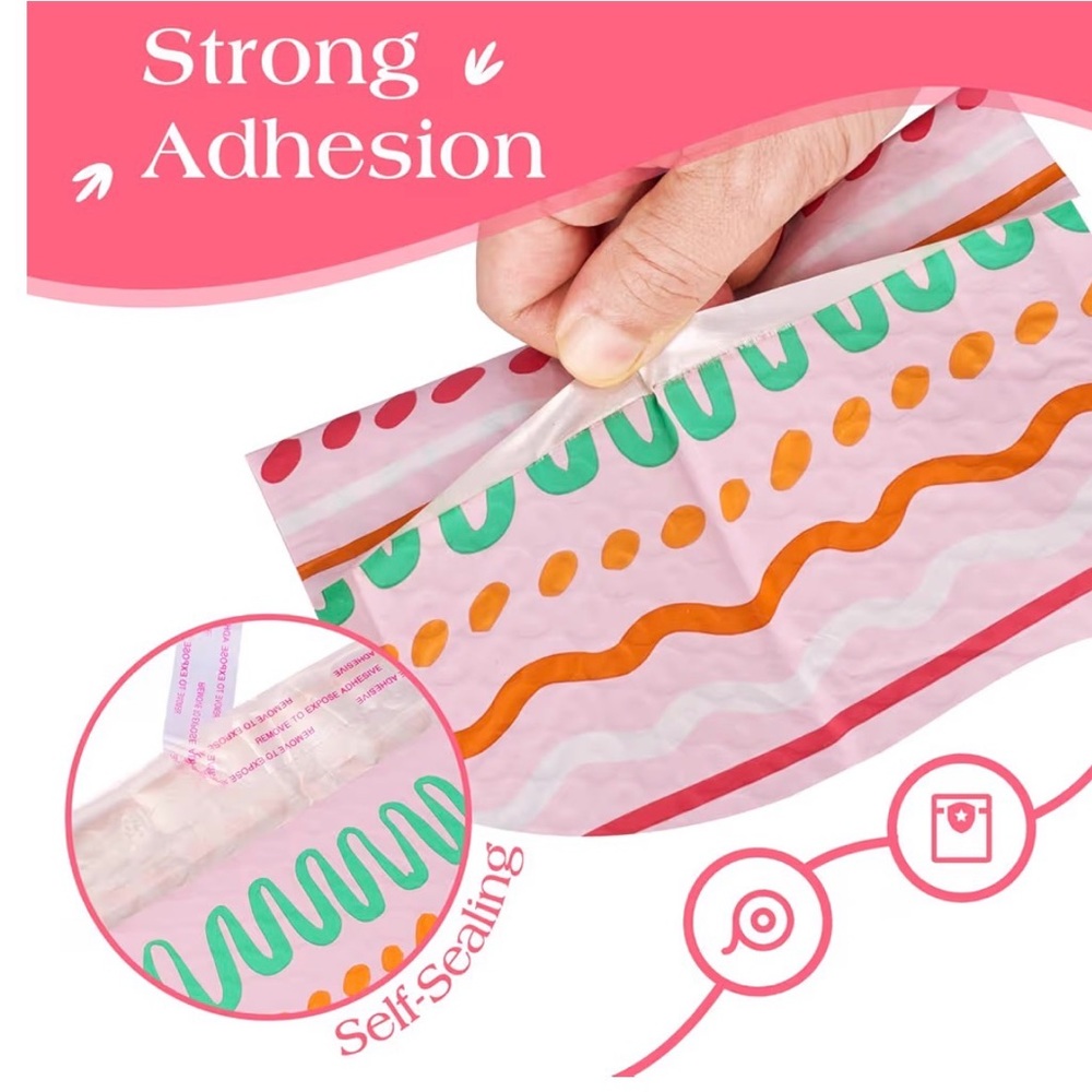 (20) 8.5x12” Colorful Spring Bubble Mailers | Packing Supplies - Picture 4 of 5